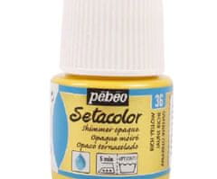 Pébéo Setacolor 45ml shimmer žlutá barva na textil,