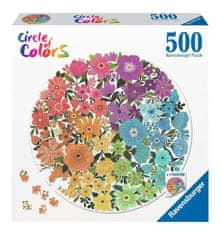 Ravensburger Kulaté puzzle Kruh barev: Květiny 500 dílků