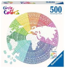 Ravensburger Kulaté puzzle Kruh barev: Mandala 500 dílků