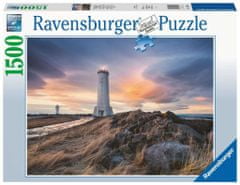 Ravensburger Puzzle Magická atmosféra nad majákem Akranes, Island 1500 dílků