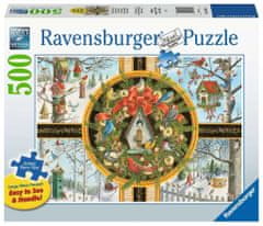 Ravensburger Puzzle Vánoční zpěvné ptactvo XXL 500 dílků