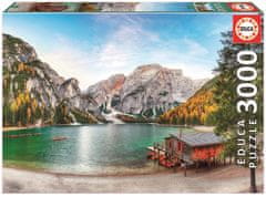 Educa Puzzle Jezero Braies na podzim, Itálie 3000 dílků