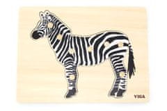 Viga Dřevěná montessori vkládačka - zebra
