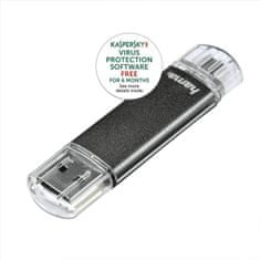 Hama flashPen "Leata Twin" 64 GB 10 MB/s USB 2.0, šedá