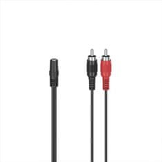 Hama audio redukce jack zásuvka na 2 cinch vidlice, 10 cm