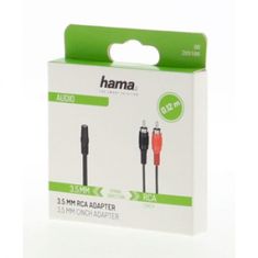 Hama audio redukce jack zásuvka na 2 cinch vidlice, 10 cm