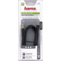 Hama micro USB 2.0 kabel, typ A - micro B, 1,8m, černý