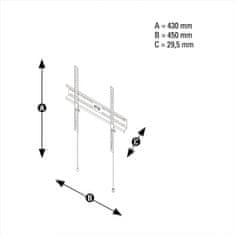 Hama Thomson WAB056 nástěnný držák TV, 400x400, fixní, 1*