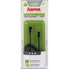 Hama audio kabel jack - jack 90 st., spirálový, 0,75 m