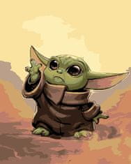 ZUTY Malování podle čísel - BABY YODA 40x50 cm bez rámu a bez vypnutí plátna