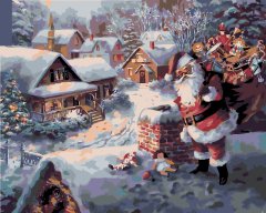 ZUTY Malování podle čísel - SANTA CLAUS S DÁRKY 40x50 cm vypnuté plátno na rám