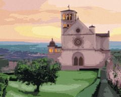 ZUTY Diamantové malování - BAZILIKA SVATÉHO FRANTIŠKA Z ASSISI, ITÁLIE (TED DAVIS) 40x50 cm vypnuté plátno na rám