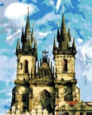 ZUTY Malování podle čísel - KATEDRÁLA TÝNSKÝ CHRÁM PRAHA 40x50 cm vypnuté plátno na rám