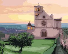 ZUTY Malování podle čísel - BAZILIKA SVATÉHO FRANTIŠKA Z ASSISI, ITÁLIE (TED DAVIS) 40x50 cm vypnuté plátno na rám