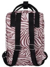 TWM Junior batoh Zebra 29 x 20 cm hnědý polyester