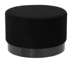 Miloo Home Pouffe Nuevo Nero 55X35Cm Sametová Tmavě Šedá