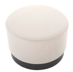 Miloo Home Pouffe Nuevo Nero 55X35Cm Velvet Beige