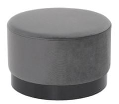 Miloo Home Pouffe Nuevo Nero 55X35Cm Velvet Lt Grey