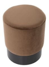 Miloo Home Pouffe Noche Nero 35X42Cm Velvet Lt Brown