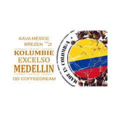 COFFEEDREAM Káva KOLUMBIE EXCELSO MEDELLIN - Hmotnost: 100g, Typ kávy: Zrnková, Způsob balení: běžný třívrstvý sáček