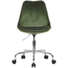 Bruxxi Kancelářská židle Leon, samet, zelená
