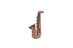 BeWooden Brož Saxophone hnědá One size