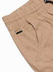 OMBRE Ombre Pánské jogger kalhoty P885 - camel - XL