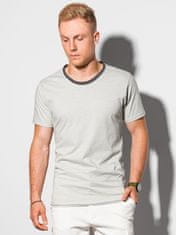OMBRE Ombre Pánské tričko bez potisku S1385 - světle šedá - XXL
