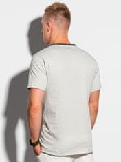 OMBRE Ombre Pánské tričko bez potisku S1385 - světle šedá - S