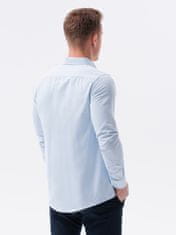 OMBRE Pánská košile s dlouhým rukávem K490 - blankytně modrá - L