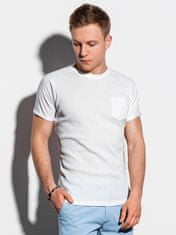 OMBRE Pánské tričko bez potisku S1182 - bílá - M