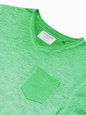 OMBRE Ombre Pánské tričko bez potisku S1388 - zelená - M