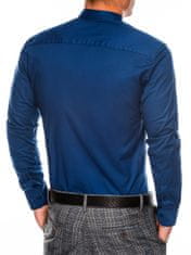 OMBRE Ombre Pánská elegantní košile s dlouhým rukávem K307 - námořnická modrá - L