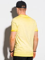 OMBRE Ombre Pánské tričko bez potisku S1388 - žlutá - XXL