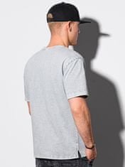 OMBRE Ombre Pánské tričko bez potisku S1379 - šedá - L