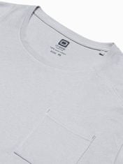 OMBRE Ombre Pánské tričko bez potisku S1386 - světle šedá - S