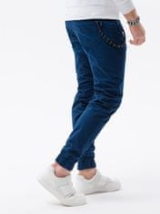 OMBRE Pánské jogger kalhoty P908 - námořnická modrá - S