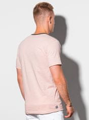 OMBRE Ombre Pánské tričko bez potisku S1385 - broskvová - M