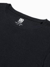OMBRE Ombre Pánské tričko s potiskem S1387 - černá - XL