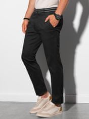 OMBRE Pánské chino kalhoty P156 - černá - L