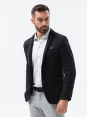 OMBRE Ombre Pánské elegantní sako M80 - černá - XL