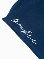 OMBRE Ombre Pánské tričko s potiskem S1387 - námořnická modrá - M