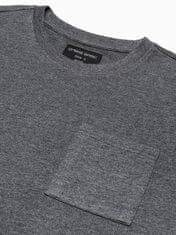 OMBRE Ombre Pánské tričko s potiskem S1371 - černá - XL