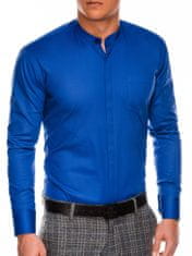 OMBRE Ombre Pánská elegantní košile s dlouhým rukávem K307 - nebesky modrá - XXL
