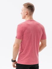 OMBRE Pánské tričko bez potisku S1369 - červená hořčicová - L