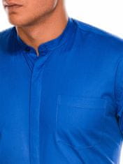 OMBRE Ombre Pánská elegantní košile s dlouhým rukávem K586 - nebesky modrá - S