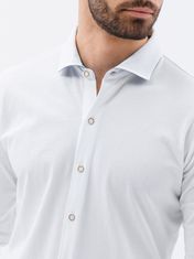 OMBRE Pánská košile s dlouhým rukávem K540 - bílá - XL