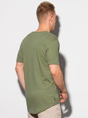 OMBRE Ombre Pánské tričko s potiskem S1387 - olivová - S