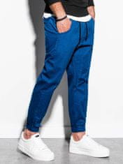 OMBRE Pánské jogger kalhoty P885 - nebesky modrá - S