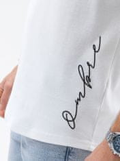OMBRE Ombre Pánské tričko s potiskem S1387 - bílá - XL
